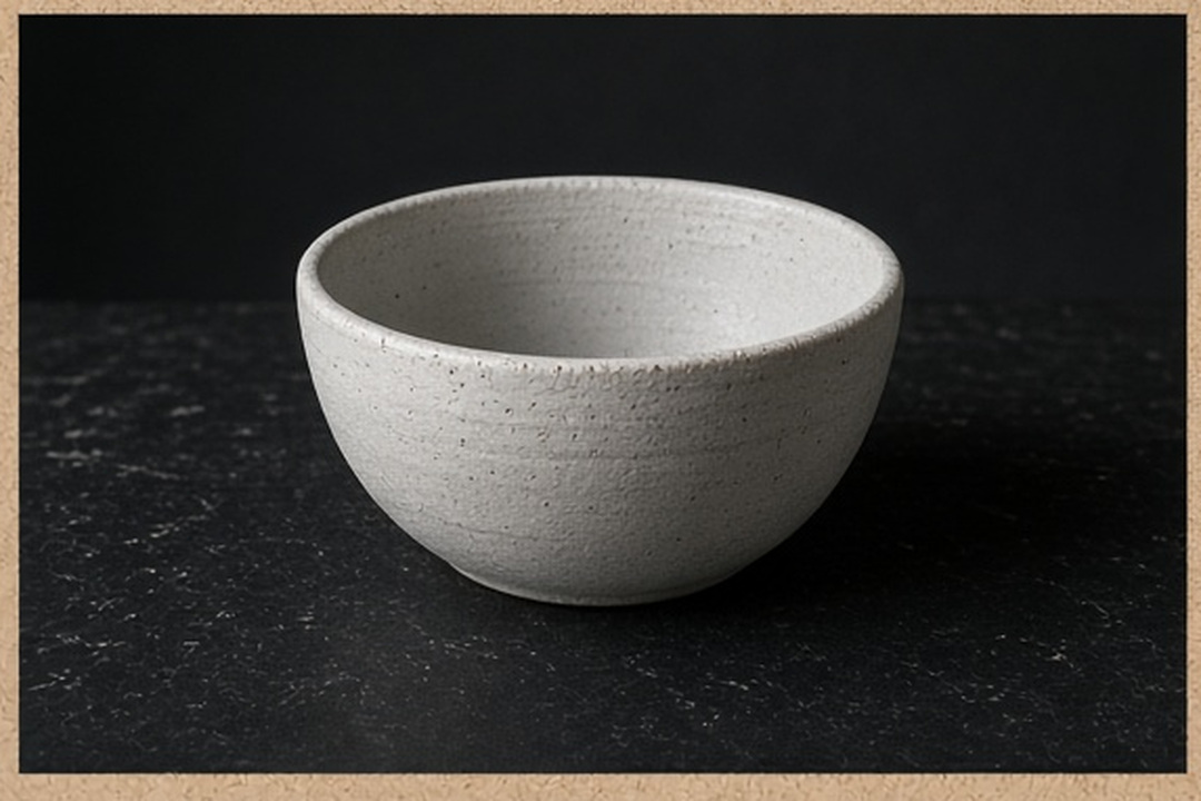 Intentionally empty stoneware record vessel